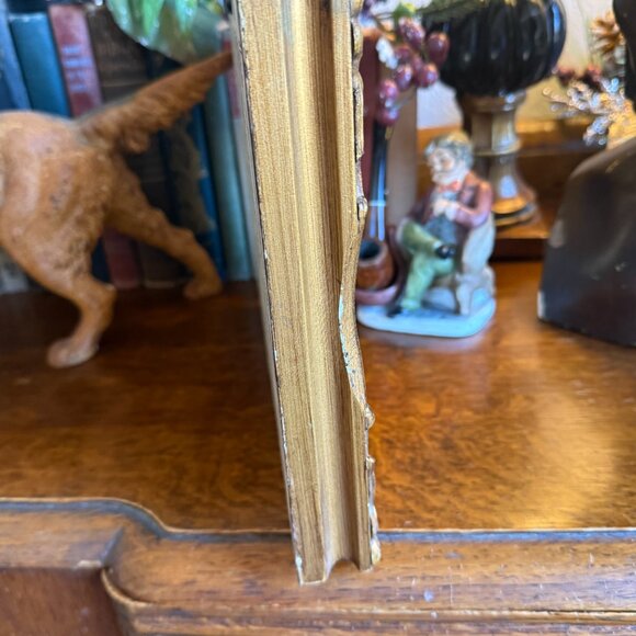 Vintage 1950's Earnst Tonk Western Picture in Wood Gold Gilt Frame - Picture 13 of 13